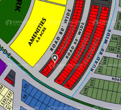 Prism 4 Marla Commercial Zone 2 Plot 183 Plot Pin
